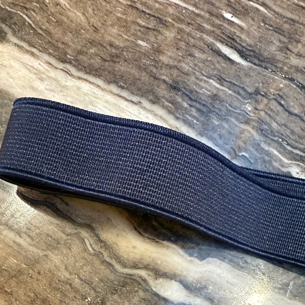Prada Navy blue with silver logo elastic belt. NEW - Picture 16 of 17